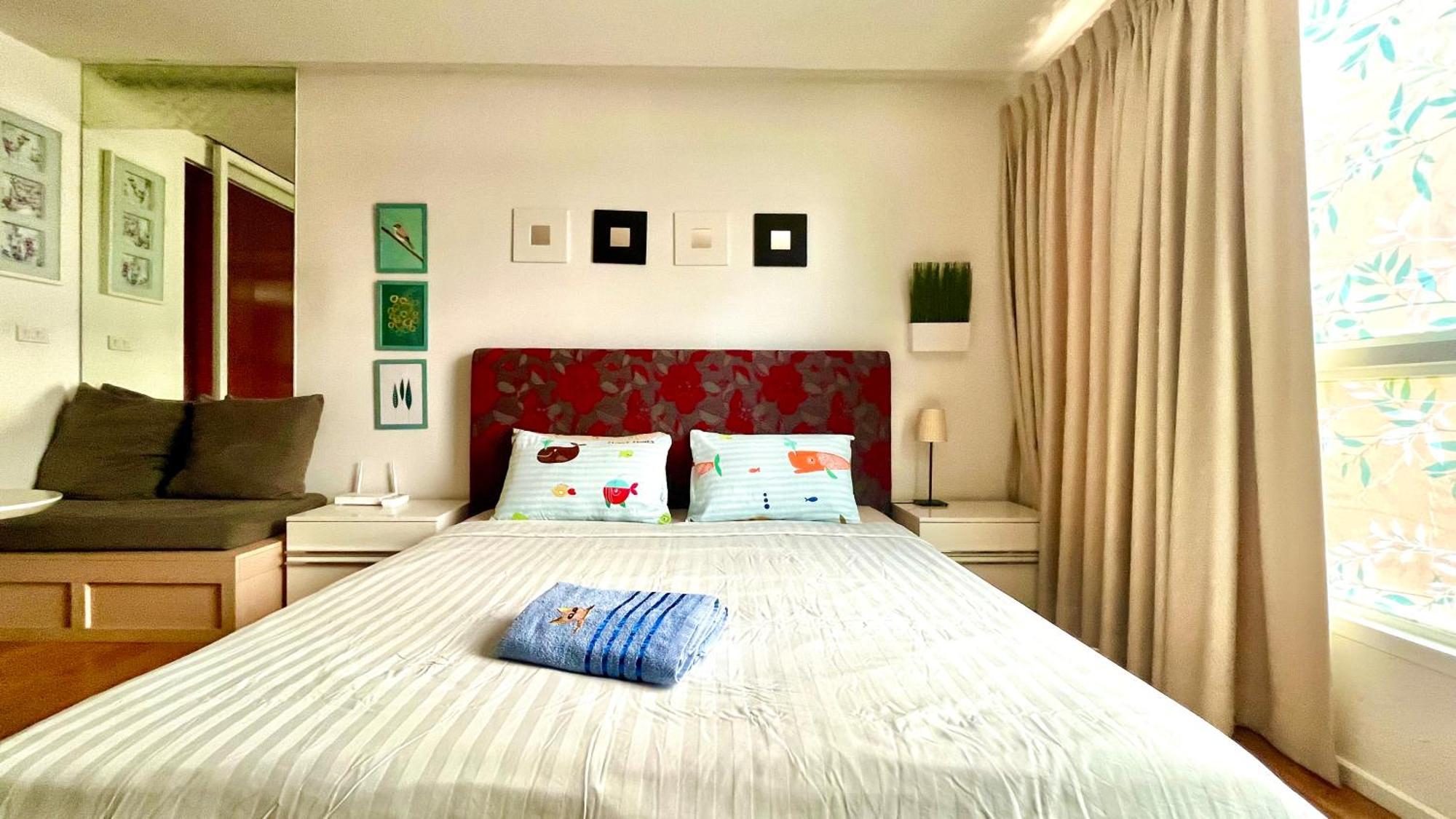 Cozy Studio Walk To Bts Free Wi-Fi Great Location Bangkok Kültér fotó